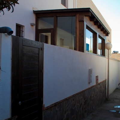 Vivienda unifamiliar en Berja (Almería). Fachada trasera estudio