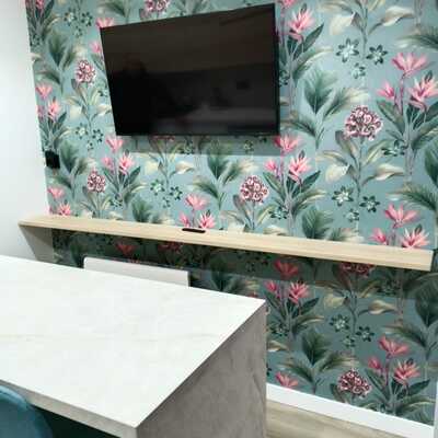 Papel pintado en cocina
