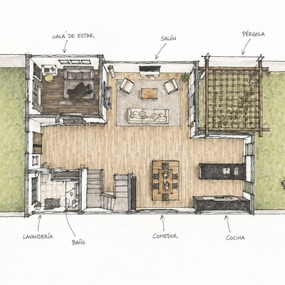 Distribución de chalet