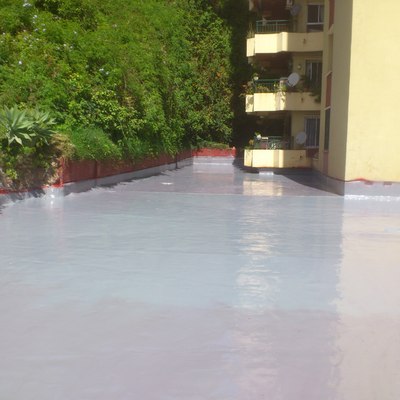 zona jardin membrana liquida de poliuretano