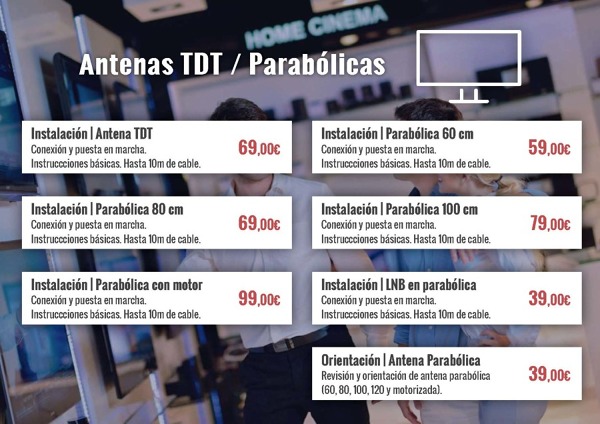 Precio orientacion parabolica