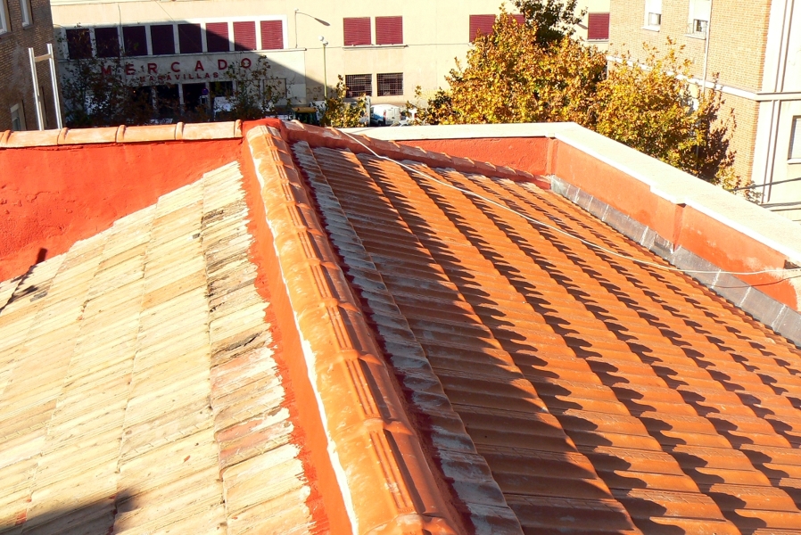 Foto: Sustitución de Cubierta Inclinada con Estructura de Madera y