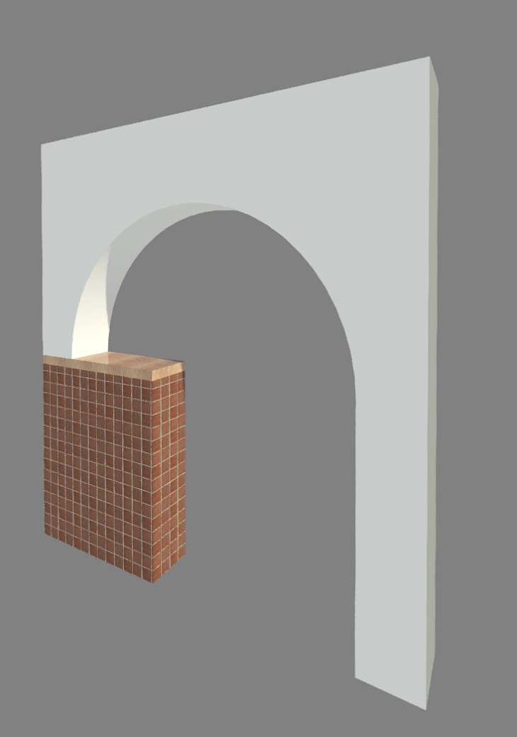 Visualización 3d arco pladur