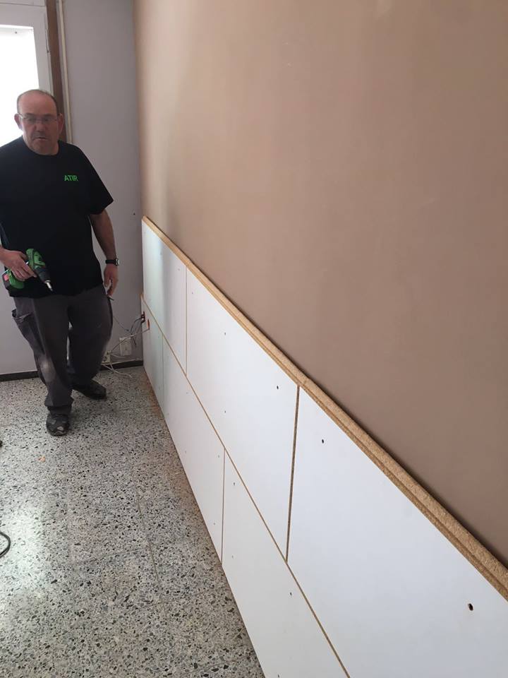 Aislamiento con trasdosado de placas fibra madera PAVAROOM 30 mm