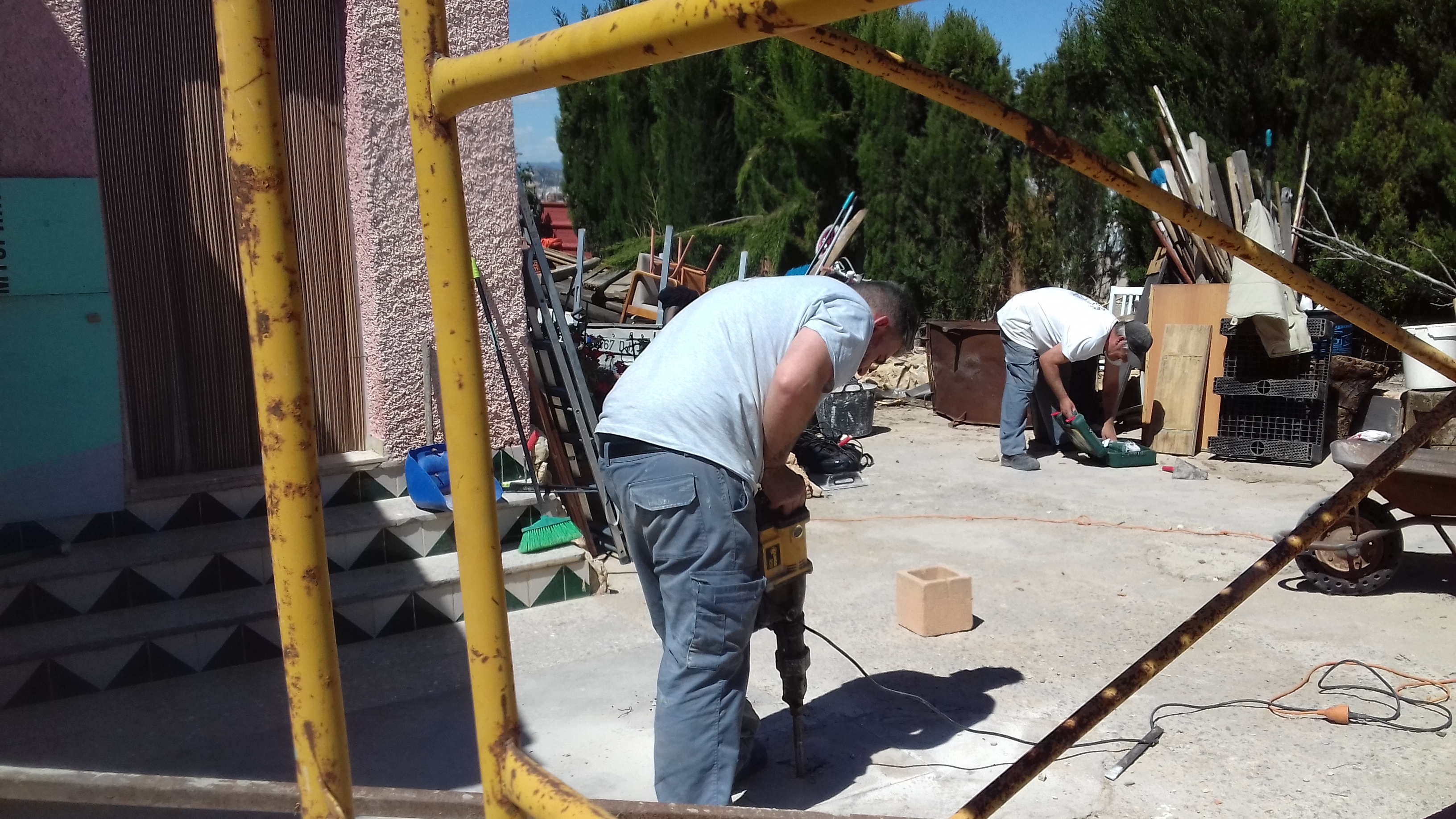 Construcción porche en chalet