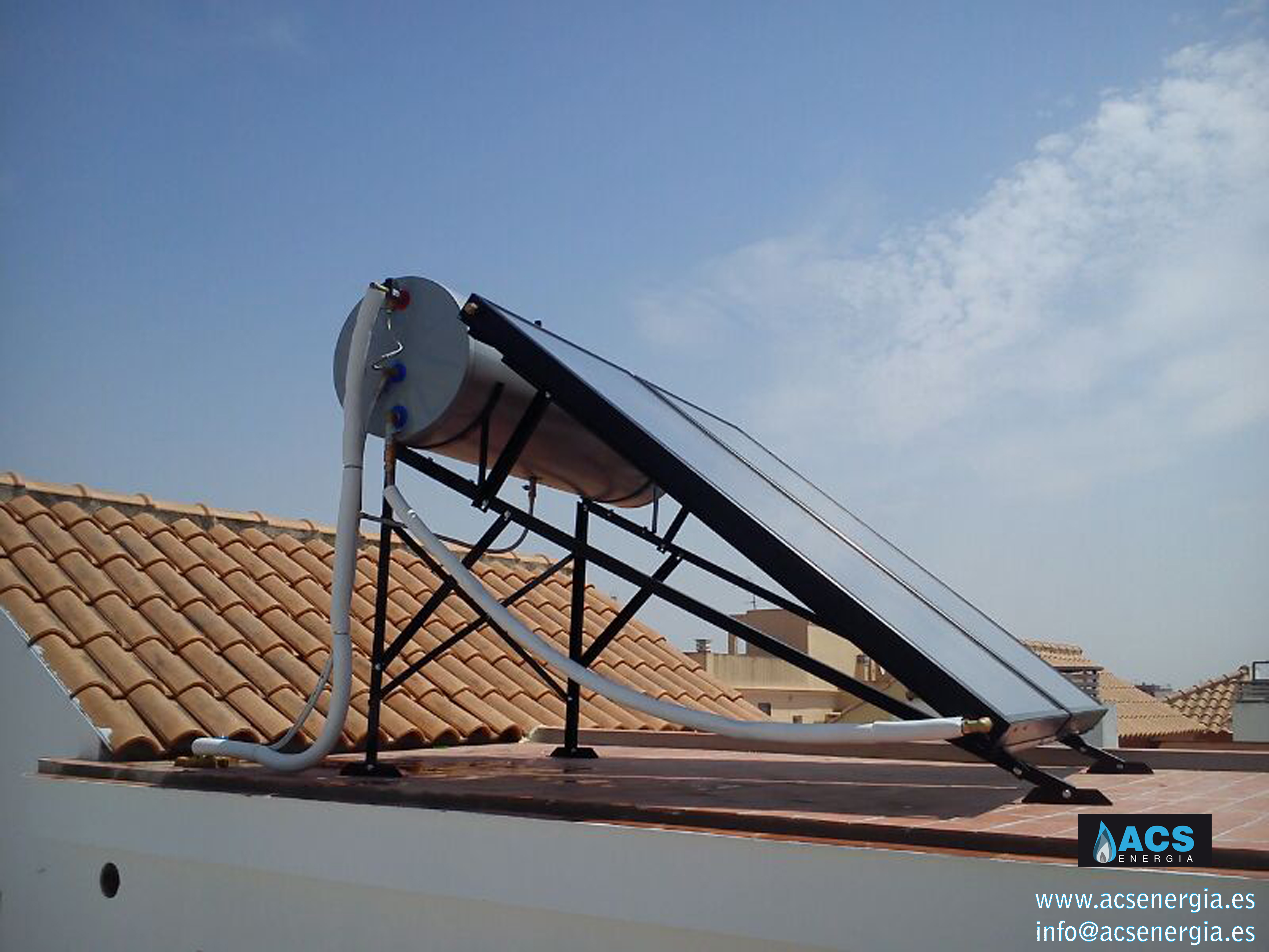 300 litros tejado plano