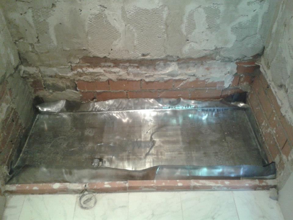 Plato de ducha de obra