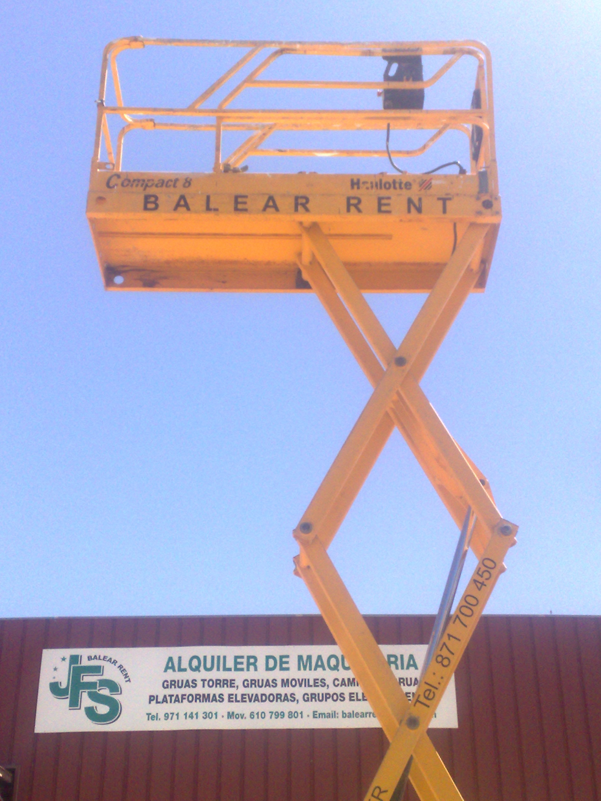 Alquiler de plataformas elevadoras
