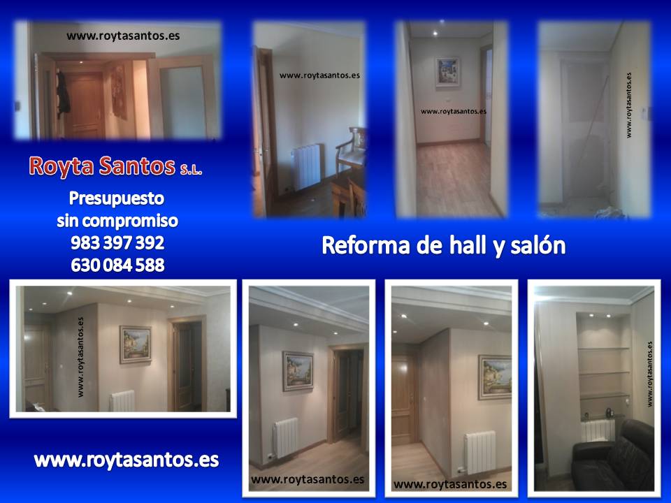 Unión de salón con pasillo.