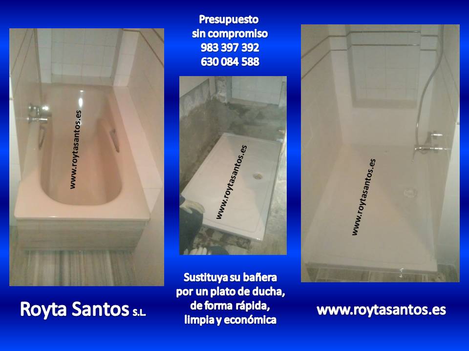 Sustitución de bañera por plato de ducha.