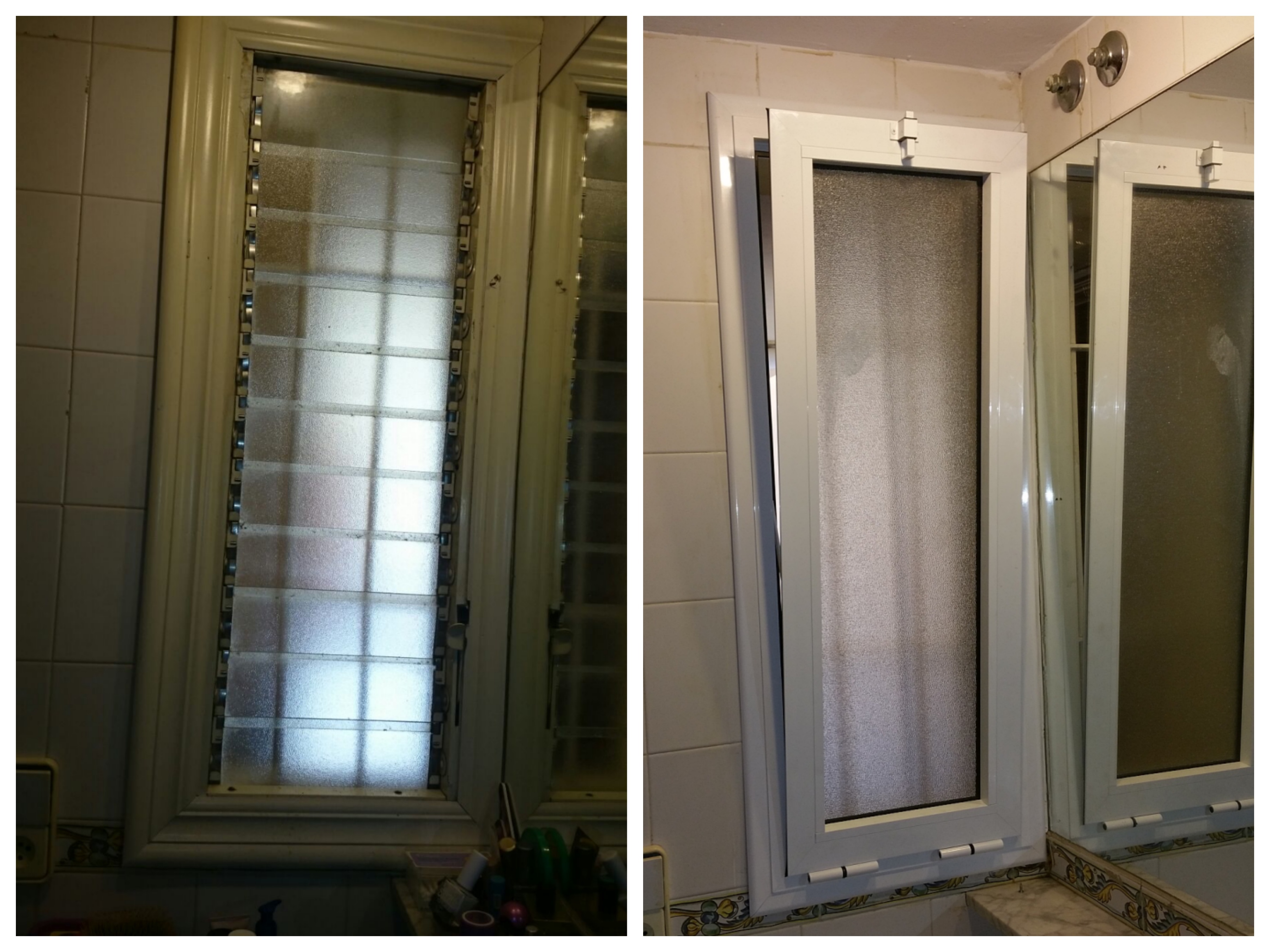 Cambio de ventana antigua por otra de aluminio batiente