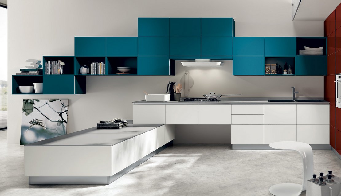 azul y blanco