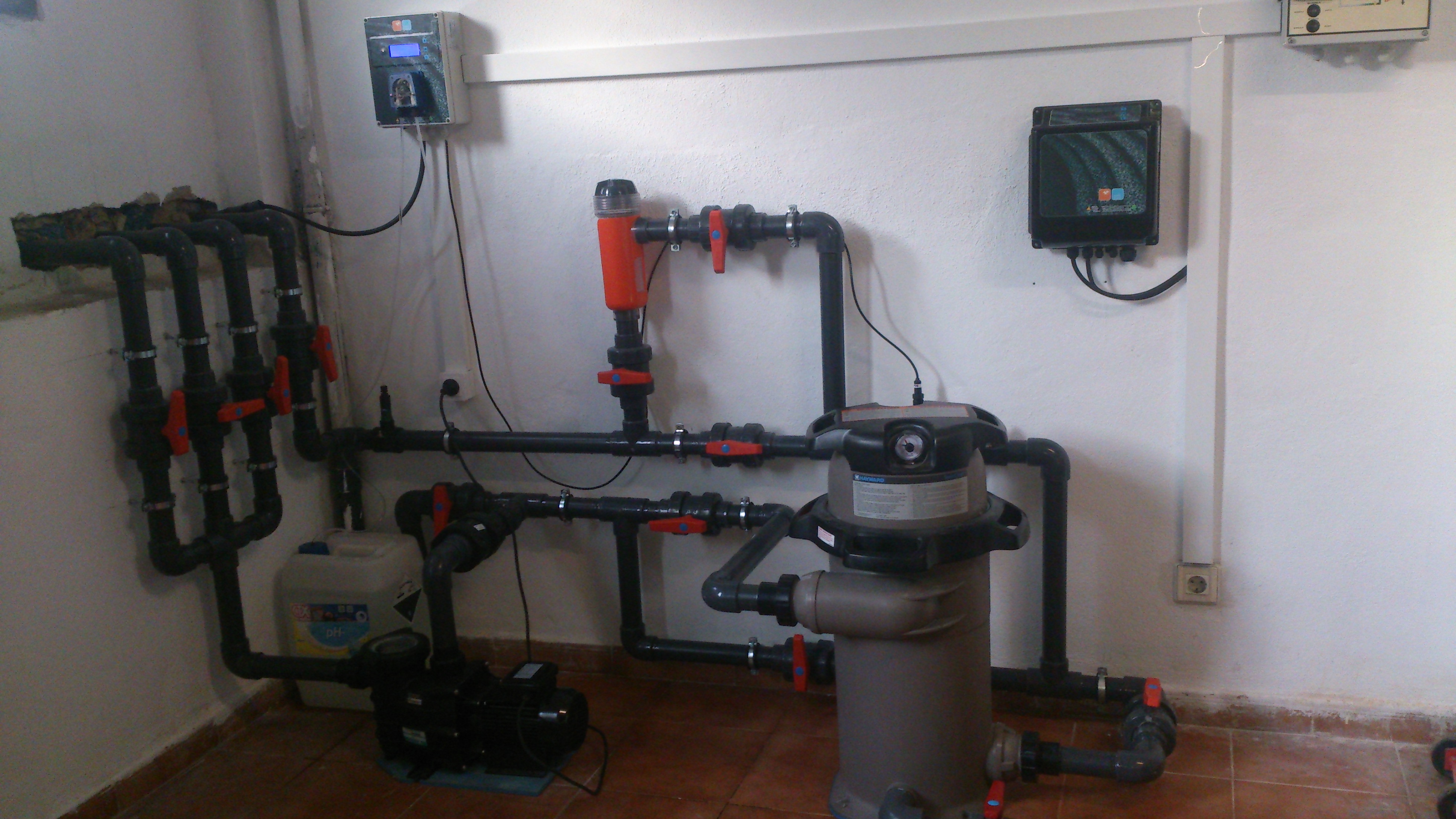 Sala de maquinas para piscina
