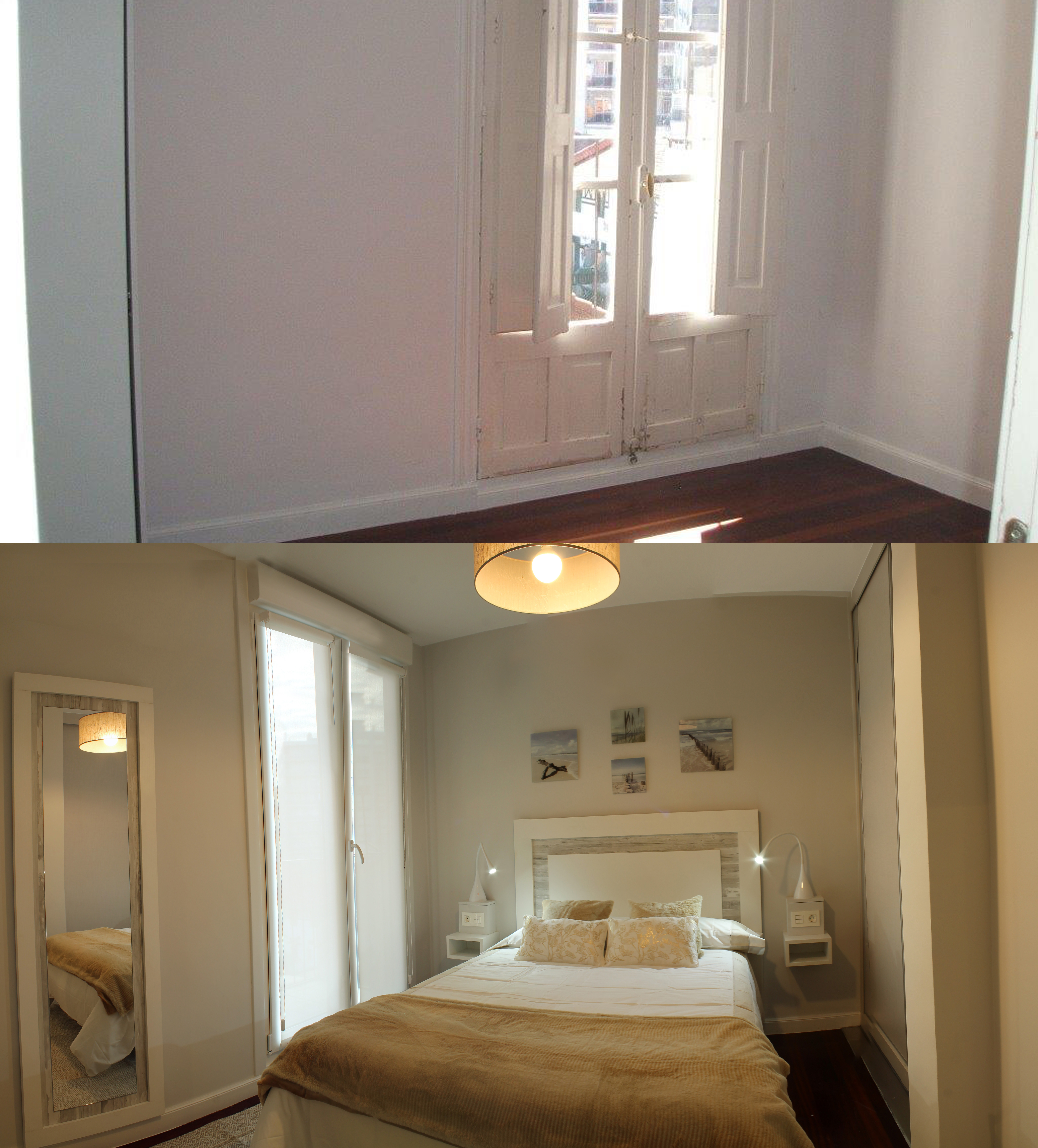 Antes y después dormitorio