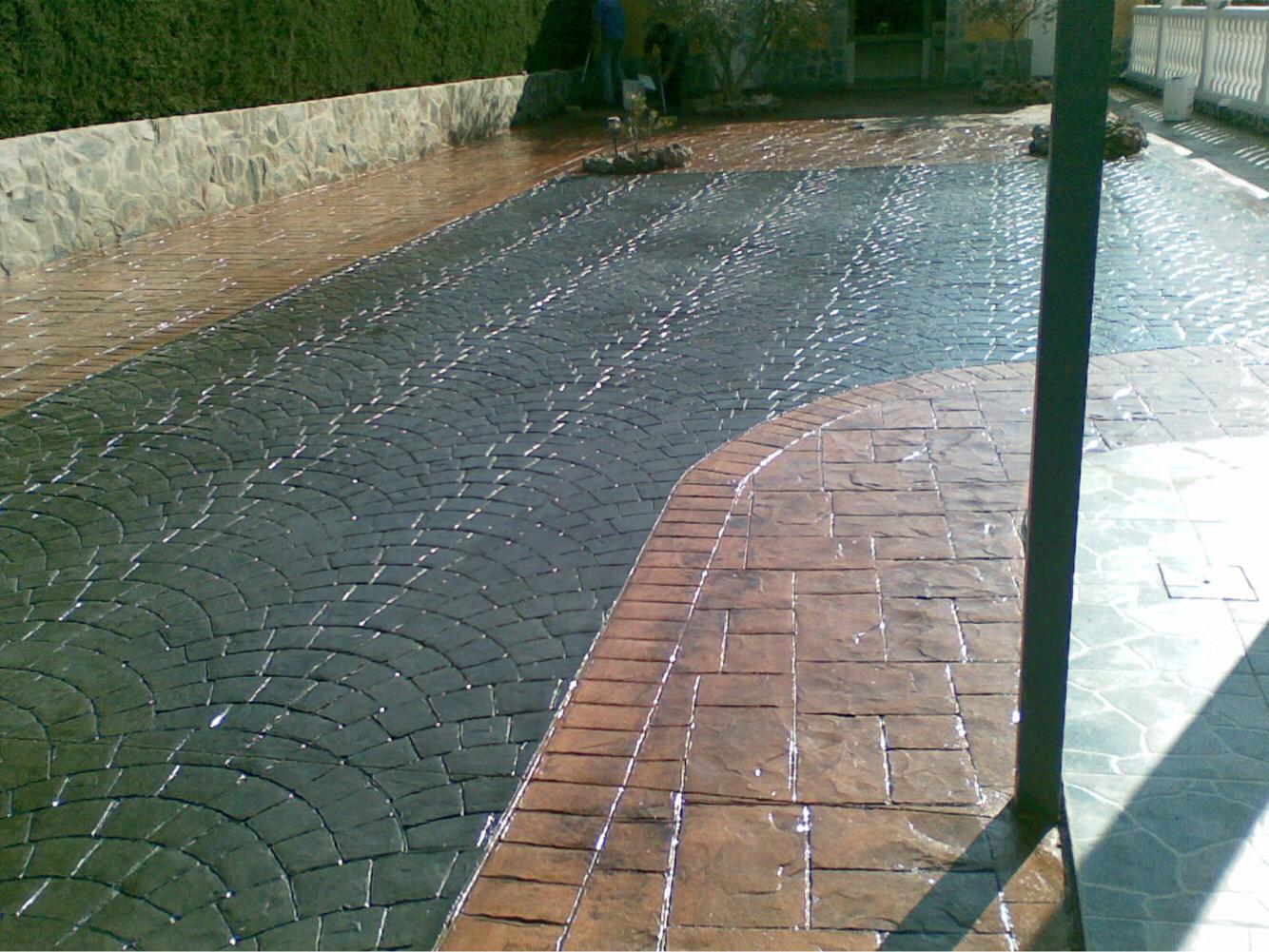 Pavimento de hormigón impreso