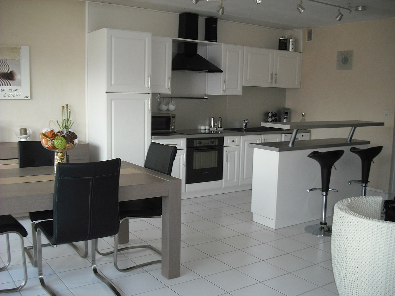 Cocina abierta al comedor 