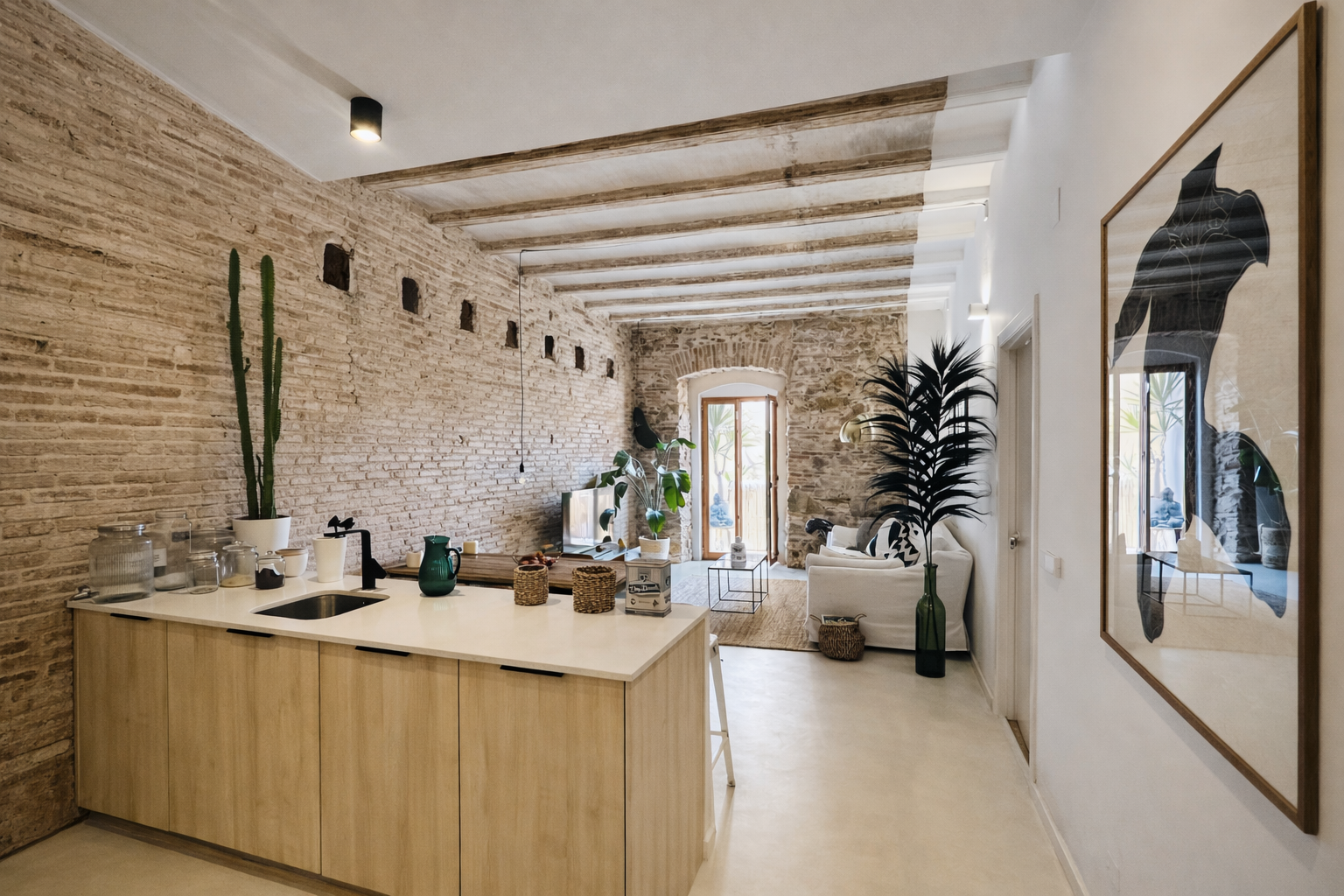 Casa Nuria - cocina y salón