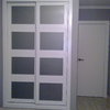 Puerta exterior principal aluminio blanco y cristal
