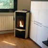 Chimenea de pellets en el salon