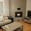 Instalacion de cassette insert en chimenea (hogar) en el salon con salida de calor a la escalera