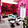 Hormigón impreso pavimento patio casa