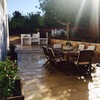 Obra de barbacoa y caseta tipo trastero
