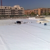 Tela pvc en cubierta parquing 500 m2