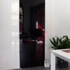 Puerta corredera interior en cristal opaco, para instalar en pladur, preferiblemente exterior y si no es posible con casoneto