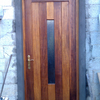 Cambio marco de puerta blindada exterior de madera lacada blanca