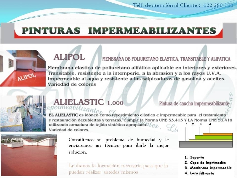 Oferta impermeabilización terraza por 30 €/mª totalmente terminada