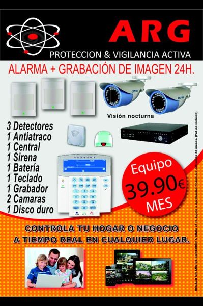 ALARMA + GRABACION DE IMAGEN 24H