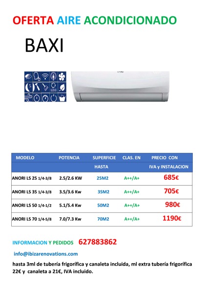 Baxi aire acondicionado