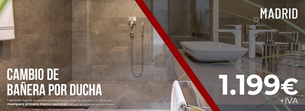 Cambio de bañera por ducha