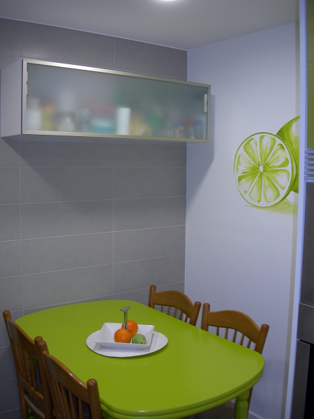 Cocina con dibujo