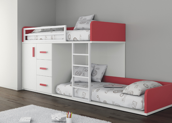 conjunto camas tren kids touch