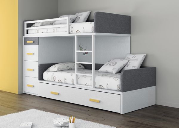 conjunto camas tren kids touch