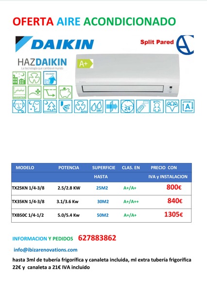 Daikin aire acondicionado 
