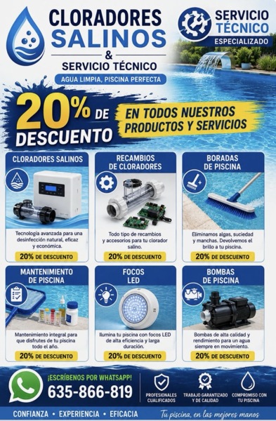 Descuentos el cloradores salinos
