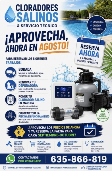 Descuentos en filtros, bombas, luces etc …