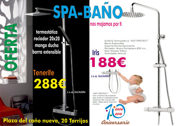 grifería con columna