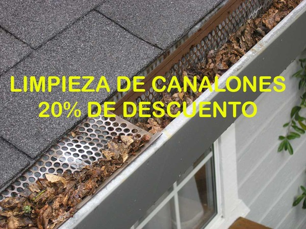 Limpieza de canalones 20% de descuento