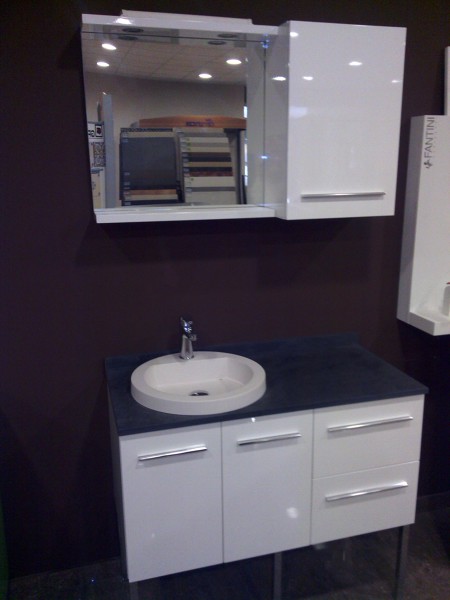 MUEBLE DE BAÑO CON ENCIMERA IMITACION PIZARRA