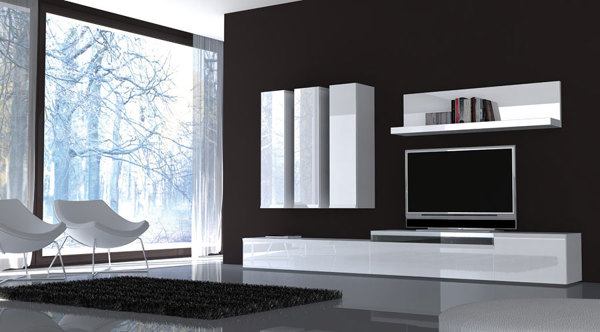 mueble salon comedor blanco