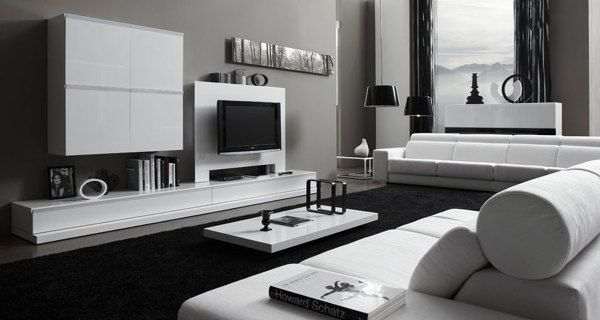 mueble salon comedor blanco