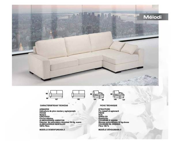 SOFÁ MODULAR CON CHAISELONGE