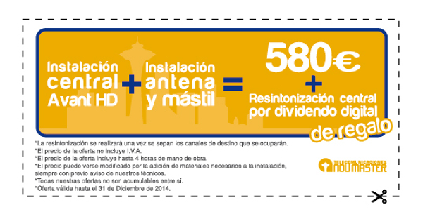 Oferta Adaptación antena al Dividendo digital