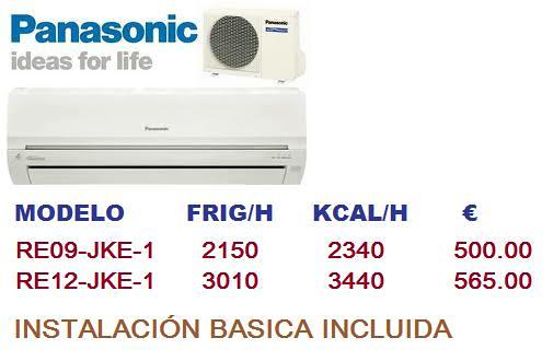 OFERTAS AIRES ACONDICIONADOS PANASONIC VERANO 2012