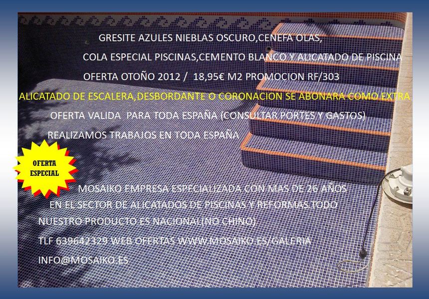 OFERTAS EN ALICATADO DE PISCINAS 2012