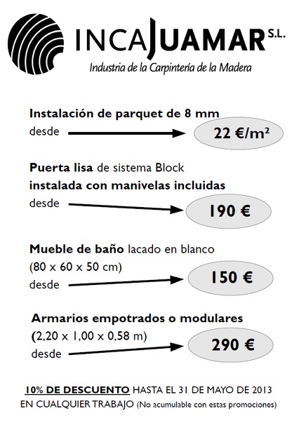 Ofertas mes de abril y mayo