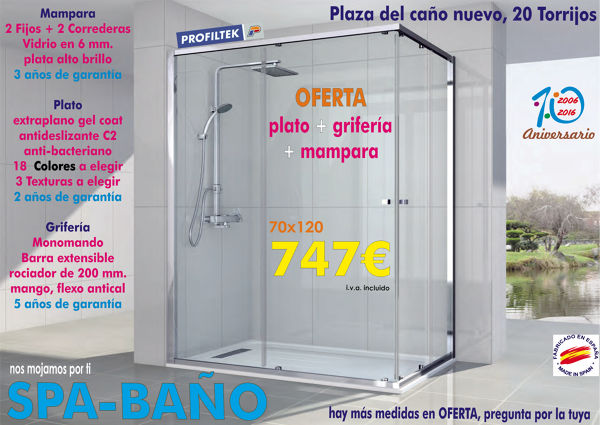pack ducha rectangular